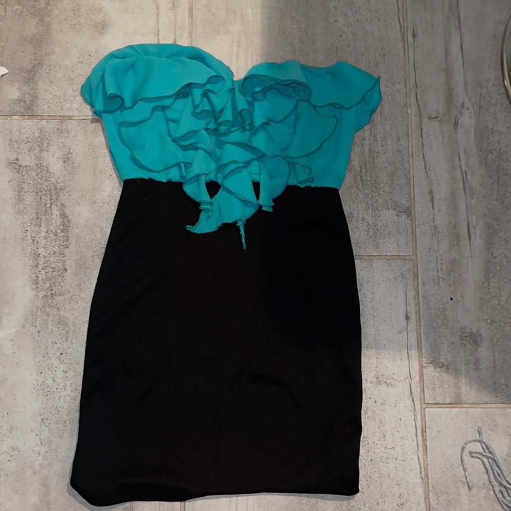 Adorable blue and black dress